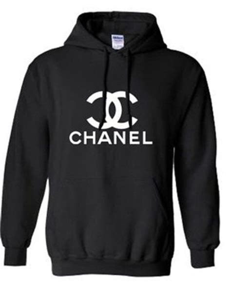 black chanel style cardigan|Chanel or die hoodie svart.